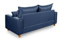 Ver imagem 3 de Sofa Living com Bau Multiuso 3 Lugares Linho Pes em Madeira: Azul