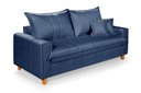 Ver imagem 2 de Sofa Living com Bau Multiuso 3 Lugares Linho Pes em Madeira: Azul