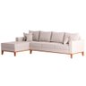 Sofá Beny com Chaise Esquerda, 1,40x2,60m, 4 Lugares, Linho, Base em Madeira. (cru) - 3