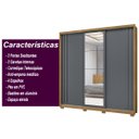 Ver imagem 5 de Guarda Roupa Casal 3 Portas Deslizantes com Espelho 3 Gavetas San Marino