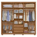 Ver imagem 6 de Guarda Roupa Casal 3 Portas Deslizantes com Espelho 3 Gavetas San Marino