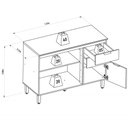 Ver imagem 5 de Balcão 3 Portas 120cm 2 Gavetas Selene Linea Brasil