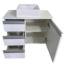 Ver imagem 2 de Balcão Móvel Gabinete Mdf para Banheiro com Tampo & Cuba 70cm Esquerdo