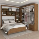 Ver imagem 2 de Guarda-Roupa Casal Modulado com Cama Paradise 10 Portas 6 gavetas freijó - Panorama Móveis