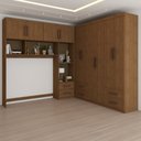 Ver mais imagens de Guarda-Roupa Casal Modulado com Cama Paradise 10 Portas 6 gavetas freijó - Panorama Móveis