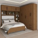 Ver imagem 1 de Guarda-Roupa Casal Modulado com Cama Paradise 10 Portas 6 gavetas freijó - Panorama Móveis
