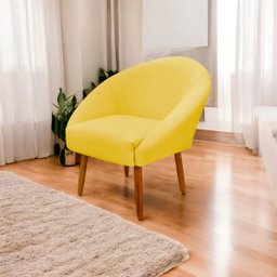 Poltrona Decorativa para Sala Recepção Manicure Consultório Stella Suede - 1