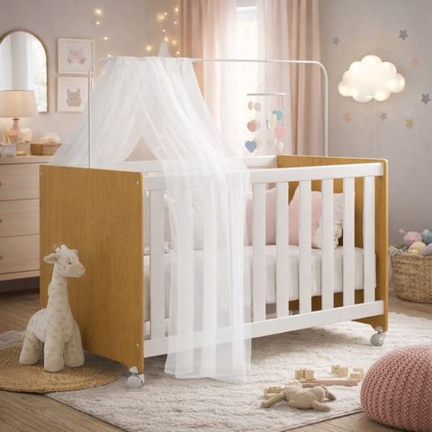 Berço Evolutivo Padrão Americano 3 Regulagem de Altura Infantil 2 Cores