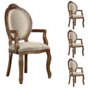 Ver imagem 1 de 4 Poltrona Entalhada com Braço Decorativa Imperatriz Luxo Trono Provençal Aréa Gourmet Leitura Linha