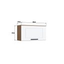 Ver imagem 3 de Armário para Cozinha Aéreo Basculante Provençal Marrom/Jequitibá/Branco