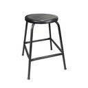 Ver imagem 2 de Kit 4 Banco de Metal Bar Assento Plástico Empilhável Preto 45cm