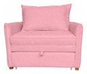 Ver imagem 3 de Poltrona-Cama Monica Retratil Macia Quarto Visita Sala Suede:Rosa/Suede