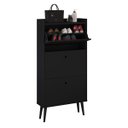 Ver imagem 5 de Sapateira Vertical Fechada Porta Sapatos Gaveta Articulável Hall Entrada Quarto Apartamento Retrô