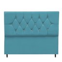 Ver imagem 5 de Cabeceira Cama Box Estofada Queen Size 160 Cm Suede Madri Azul Turquesa