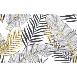 Painel Adesivo - Folhagem Preto e Dourado - 4