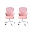 Ver imagem 1 de Kit 02 Cadeiras Escritório Rodizio Office Bytes Rosa