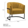 Poltrona Decorativa Sala de Estar Recepção Mavie Base de Ferro Preto Suede Mostarda - Amarena Móveis - 3