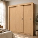Ver imagem 2 de Guarda-Roupa Casal Multimóveis Barcelona 3 Portas de Correr CR35401 - Madeirado