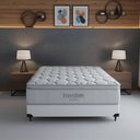Ver imagem 1 de Cama Box com Colchão Queen Freedom Molas Ensacadas Branco Ortobom