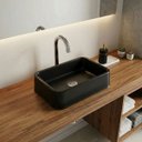 Ver imagem 3 de Cuba Banheiro Apoio Canto Arredondado Plástico 44x28x10,5cm Preto