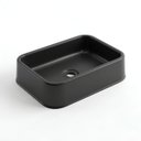 Ver imagem 1 de Cuba Banheiro Apoio Canto Arredondado Plástico 44x28x10,5cm Preto