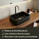 Ver imagem 4 de Cuba Banheiro Apoio Canto Arredondado Plástico 44x28x10,5cm Preto