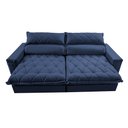 Ver imagem 5 de Sofá Retrátil e Reclinável 2,35m Molas Ensacadas Cama inBox Elegance com ThermoGel Velusoft Azul