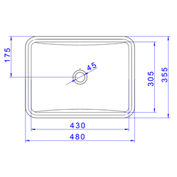 Cuba de Embutir Retangular 43x30,5cm Branco para Banheiro L.375.17 - Deca - 3