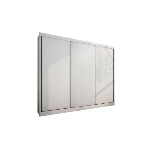 Guarda Roupa Casal 3 Portas de Correr e 6 Gavetas Diamond-londres Branco - Novo Horizonte