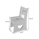 Ver imagem 2 de Kit Infantil Escrivaninha Mesa de Estudos com Cadeira Coração 100% Mdf Woodcore