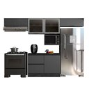 Ver imagem 1 de Cozinha Modulada Etna 5 Peças com Tampo e Nicho 5 Portas Poliman Móveis