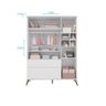 Roupeiro 3 Portas e Cômoda 3 Gavetas Melinda 100% Mdf Branco - 2