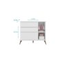 Roupeiro 3 Portas e Cômoda 3 Gavetas Melinda 100% Mdf Branco - 3