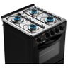 Fogão a Gás de Piso 4 Bocas Esmaltec Caribe Mesa Inox Preto - 3
