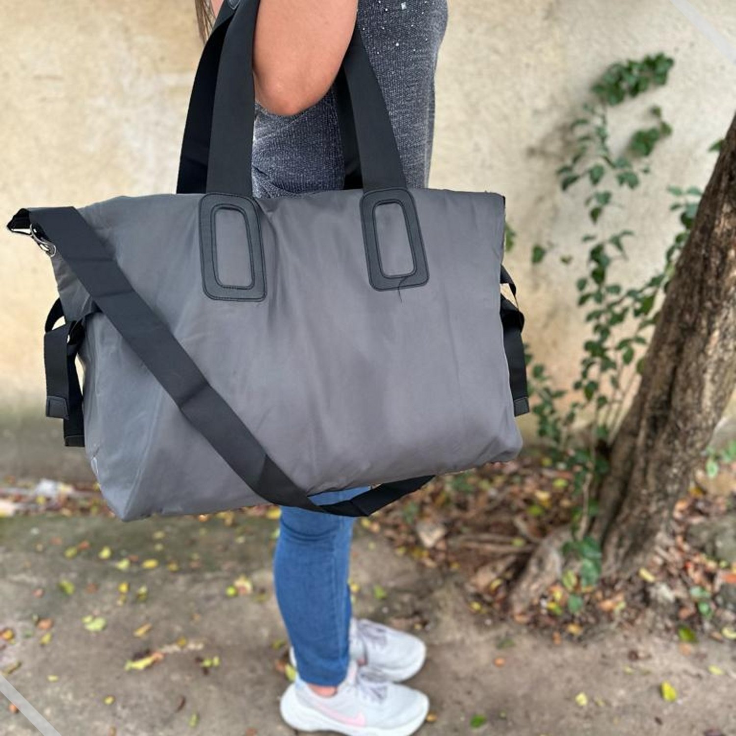 Bolsa Tote para Ginástica Esportiva Academia Viagem Treino YEPP Preto