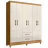 Guarda Roupa Casal Panamá 6 Portas Freijó Off White Moval - 1