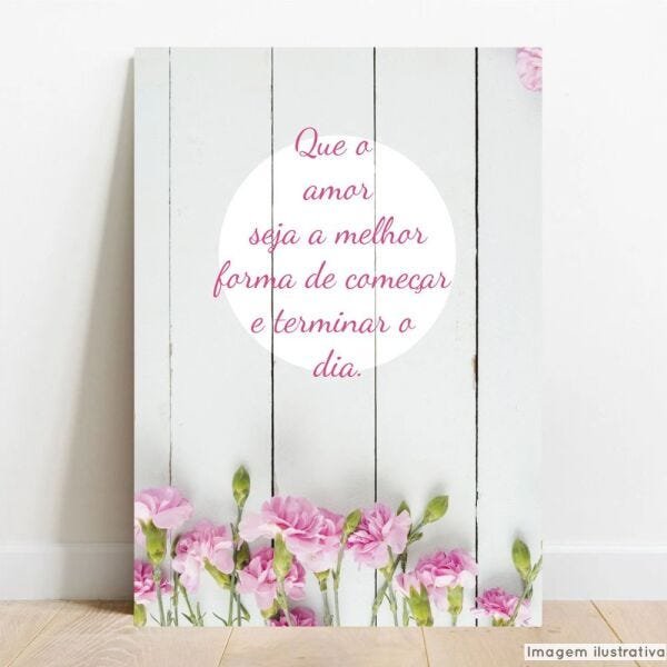 Placa Decorativa Flores - 40x60cm - 1