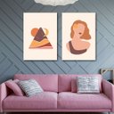 Ver imagem 2 de Conjunto Quadros Decoração Sala de Estar Modernos Minimalistas em Tecido Canvas