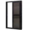 Ver imagem 1 de Porta Balcão de Aluminio Preto com Veneziana /3 Folhas 2,10x1,20 Linha 25