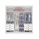 Ver imagem 2 de Guarda Roupa Mdf Ripado Cancun 2 Portas de Correr Branco