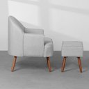Ver mais imagens de Kit Quarto Theo com Pés Retrô Mel - Berço + Cômoda 6 Gavetas + Poltrona de Amamentação Capri com Puf