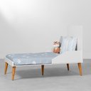 Ver imagem 3 de Kit Quarto Theo com Pés Retrô Mel - Berço + Cômoda 6 Gavetas + Poltrona de Amamentação Capri com Puf