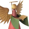 Anjo Simples de Metal Colorido P/ Decoração Temática Natalina Libertas Rosas Artesanato Anjo Orquest - 4