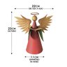 Anjo Simples de Metal Colorido P/ Decoração Temática Natalina Libertas Rosas Artesanato Anjo Orquest - 2