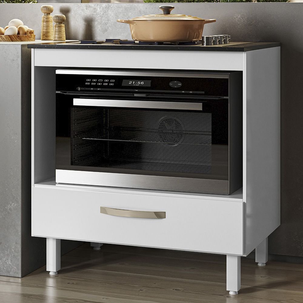 Balcao de Cozinha para Cooktop 80 Cm Lumi Branco Nc1 - Ehd - 2