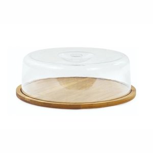 Boleira em Bambu com Cúpula Ecokitchen para Servir Bolo Mimo