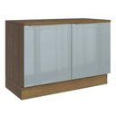 Ver imagem 1 de Balcão de Cozinha 120 Cm 2 Portas Rustic/cinza Lux Madesa Rustic/cinza