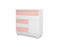 Ver imagem 1 de Cômoda Adhara 5 Gavetas 1 Porta Branco/rosê - Peternella