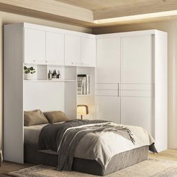 Conjunto Modulado Florença 192x173cm 6 Portas Branco Moval - 2