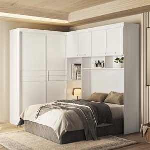 Conjunto Modulado Florença 192x173cm 6 Portas Branco Moval